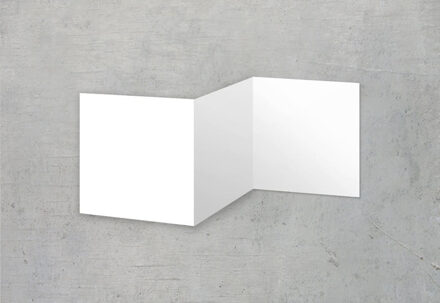 Dubbelgevouwen wenskaart vierkant