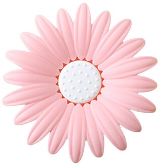 Dubbellaags Afvoer Zeepkist Opbergdoos Bin Container Draagbare Bloem Daisy-Vormige Zeepbakjes Houder Badkamer Benodigdheden roze