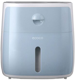 Dubbellaags Tissue Doos Wandmontage Badkamer Waterdichte Toiletrolhouder Opbergdoos Servet Roll Dispenser Organizer Blauw