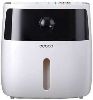 Dubbellaags Tissue Doos Wandmontage Badkamer Waterdichte Toiletrolhouder Opbergdoos Servet Roll Dispenser Organizer zwart