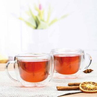 Dubbelwandig theeglas, set van 2