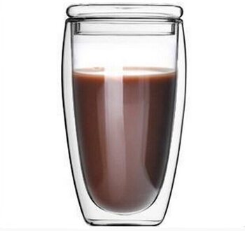 Dubbelwandige Bril Bodum dubbeldeks Glas Mokken Met Deksel Draaglijk Temperatuur Verschil 170 C Hoge Ei vormige Cup