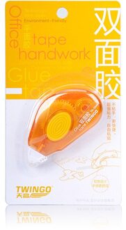 Dubbelzijdig 5mX5mm Tape Hoge Viscositeit Zelfklevend Papier Tape Voor Scrapbooking Deco Office Schoolbenodigdheden Briefpapier 1stk oranje