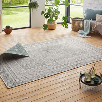 Dubbelzijdig Buitenkleed Victoria - Groen 150x80cm - Polypropyleen - Dekbed-Discounter.nl