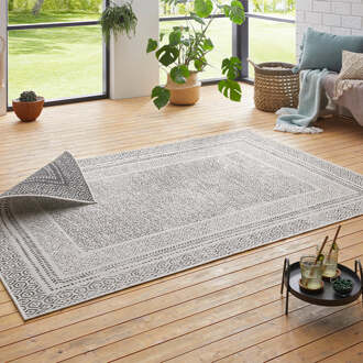 Dubbelzijdig Buitenkleed Victoria - Zilver 290x200cm - Polypropyleen - Dekbed-Discounter.nl Grijs - 200 x 290 cm