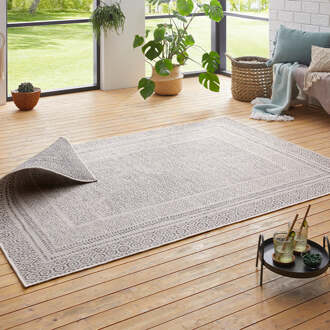 Dubbelzijdig Buitenkleed Victoria - Zwart 290x200cm - Polypropyleen - Dekbed-Discounter.nl Zwart,Meerkleurig - 200 x 290 cm