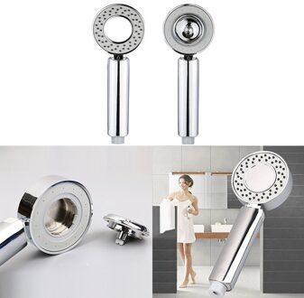 Dubbelzijdig Douchekop Water Saving Ronde ABS Chrome Booster Bad Douche Hoge Druk Handheld Handdouche