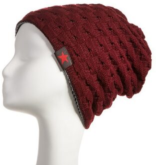 Dubbelzijdig Gebruik Vrouwen Hoed Gebreide Herfst Winter Warm Caps mannen Warme Winter Hoeden Chunky Caps Mutsen Bonnet Femme homme wijn