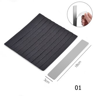 Dubbelzijdig Halfmoon Nagelvijlen voor manicure 10 stks/partij Zwart nagelvijl 100/180 Buffing Bestand Schuren Salon 01