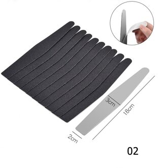 Dubbelzijdig Halfmoon Nagelvijlen voor manicure 10 stks/partij Zwart nagelvijl 100/180 Buffing Bestand Schuren Salon 02