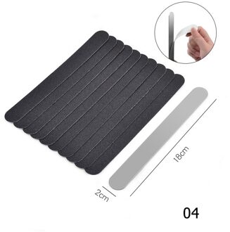 Dubbelzijdig Halfmoon Nagelvijlen voor manicure 10 stks/partij Zwart nagelvijl 100/180 Buffing Bestand Schuren Salon 04