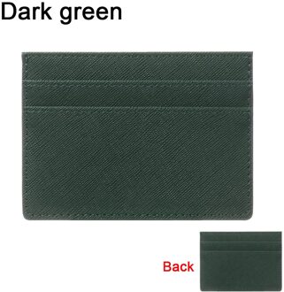 Dubbelzijdig Kaarthouder Slanke Bank Credit Card Id Kaarten Coin Pouch Case Tas Portemonnee Organisator Vrouwen Mannen Dunne Business card Wallet donker groen