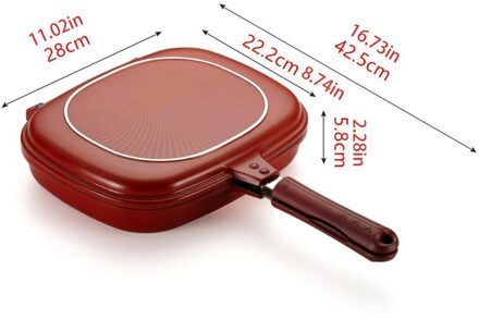 Dubbelzijdig Koekenpan Non-stick Barbecue Koken Tool Stabiel Duurzaam En Betrouwbaar Kookgerei Geschikt Voor Thuis Outdoor