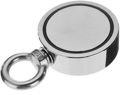 Dubbelzijdig Krachtige Ronde Vissen Magneet Cirkelvormige Ring Haak Salvage Zee Neodymium Magneet Vissen Apparatuur Houder 80KG