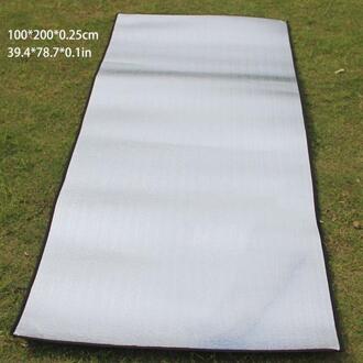 Dubbelzijdig Opvouwbare Waterdichte Aluminiumfolie Mat Draagbare Outdoor Reizen Strand Mat Slapen Matras Voor Camping Wandelen 100x200x0.25cm