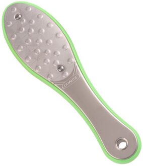 Dubbelzijdig Rvs Voet Puntenslijper Pedicure Tool Foot File Eelt Dead Skin Remover Pedicure Gereedschap groen