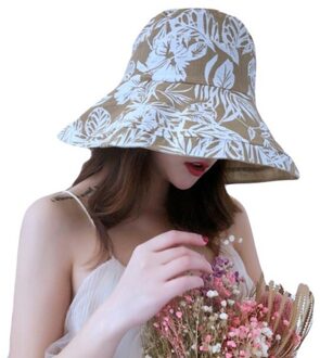 Dubbelzijdig Vrouwen Emmer Panama Hoed Brede Rand Zonnehoed UV Bescherming Caps Outdoor Sport Zomer Dames Strand Vrouwen K