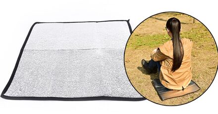 Dubbelzijdig Waterdichte Aluminiumfolie Pad 50*50*0.25Cm Picknick Mat Eva Camping Mat Vouwen Picknick strand Matras Outdoor Mat
