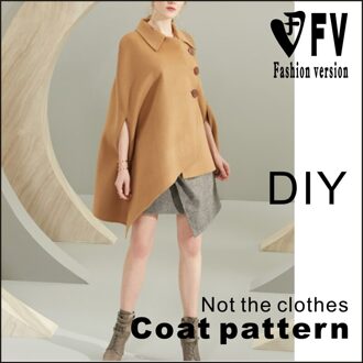 Dubbelzijdige Kasjmier Jas Mantel Patroon Kledingstuk Snijden Tekening BFY-246 Size M