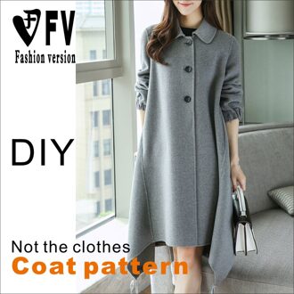 Dubbelzijdige Kasjmier Jas Patroon Stijl Dameskleding Snijden Tekening 1:1 Kleding Patroon BFY-238 Size XS