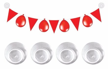 Dubbelzijdige plak haken voor slingers 4 stuks