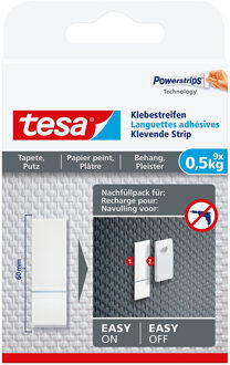 Dubbelzijdige powerstrip Tesa behang en pleisterwerk 0.5kg