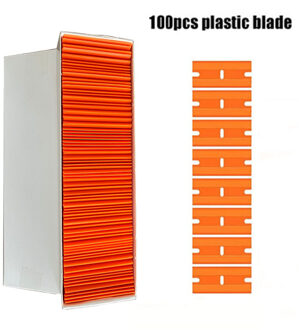 Dubbelzijdige schraper met plastic handvat Mescombinatie Draagbare en vervangbare multifunctionele dubbelzijdige schraper GRIJS