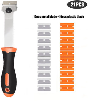 Dubbelzijdige schraper met plastic handvat Mescombinatie Draagbare en vervangbare multifunctionele dubbelzijdige schraper Rood