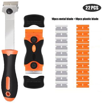 Dubbelzijdige schraper met plastic handvat Mescombinatie Draagbare en vervangbare multifunctionele dubbelzijdige schraper wit