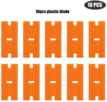 Dubbelzijdige schraper met plastic handvat Mescombinatie Draagbare en vervangbare multifunctionele dubbelzijdige schraper Zilver