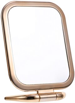 Dubbelzijdige Spiegel Vergrootglas Spiegel Reizen Opvouwbare Make-Up Spiegel Handheld Draagbare Spiegels Makeup Tools champagne