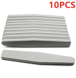 Dubbelzijdige Spons Nagelvijlen Buffer 100/180 Trimmer Lime Buffer Wasbaar Buffing Schuren File Buffer Nail Art Gereedschap 10stk grijs