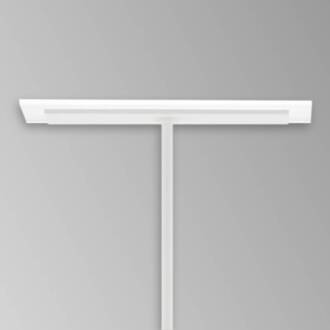 Dublight LED - een moderne vloerlamp wit, gesatineerd