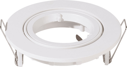 Dublin - LED Inbouwspot - Kantelbaar armatuur - Diameter 93mm - GU10 Fitting incl. lamphouder - Rond - IP20 voor binnen - Wit
