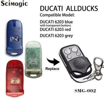 Ducati Allducks 6203 Blauw 6203 Rood 6203 Grijs 433.92 Mhz Garagedeur Afstandsbediening Zender Vaste Code Sleutelhanger