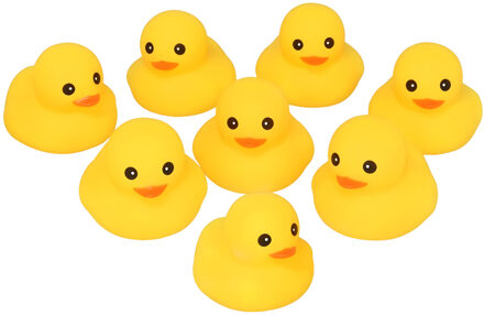 Duckies Badeendjes - 8x - geel - 4 x 5 cm - eendje voor bad