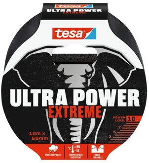 Duct Tape Ultra Power - Zwart - 10m X 50mm