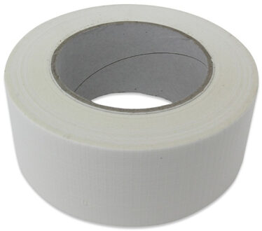 Ducttape rol - wit - 50mm x 50 meter - klussentape - stevig plakband - DHZ artikelen - Tape (klussen)