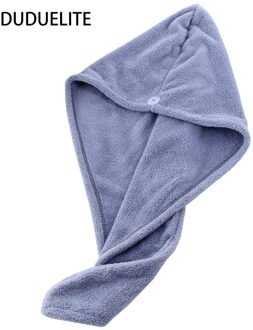 Duduelite Vrouwen Badkamer Handdoeken Haar Snelle Droging Hoed Haar Handdoek Cap Super Absorptie Tulband Toallas Microfibra Toalha De Banho grijs