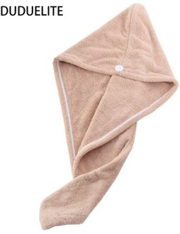 Duduelite Vrouwen Badkamer Handdoeken Haar Snelle Droging Hoed Haar Handdoek Cap Super Absorptie Tulband Toallas Microfibra Toalha De Banho khaki