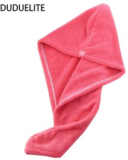 Duduelite Vrouwen Badkamer Handdoeken Haar Snelle Droging Hoed Haar Handdoek Cap Super Absorptie Tulband Toallas Microfibra Toalha De Banho rood