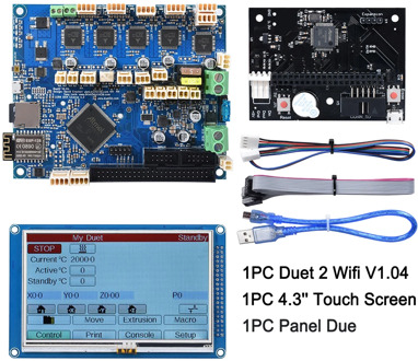 Duet 2 Wifi V1.04 Cloned DuetWifi 32 Bit Board With 4.3" PanelDue Touch Screen Controller Expansion Board 3D Printer Parts
