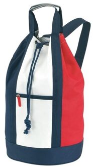 Duffel bag/plunjezak rugtas - rood/wit/blauw - 50 cm - tassen voor op reis Multi