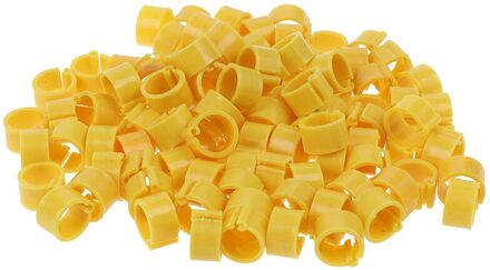 Duif Been Gevogelte Duif Vogel Papegaai Clip Ringen Binnendiameter 8Mm 100Pcs geel