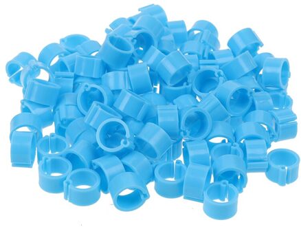 Duif Been Gevogelte Duif Vogel Papegaai Clip Ringen Binnendiameter 8Mm 100Pcs licht blauw
