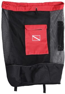 Duiken Snorkelen Mesh Rugzak Dive Gear Dry Bag Sack Pack Beach Fin Snorkel Vinnen Masker Mesh Zak Houder Duiken tassen rood 80L Backpack Me