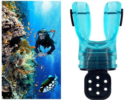 Duiken Zachte Siliconen Vormbaar Bite Mondstuk Standaard Regulator Custom Fit Universal groen