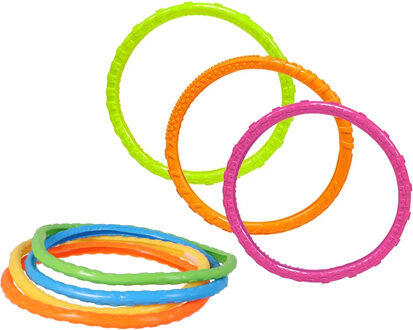 Duikringen set - 7 stuks - gekleurd - duik spelletjes - zwembad speelgoed