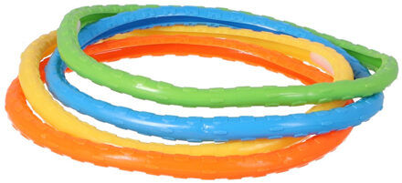Duikringen zwembad speelgoed - set van 8x - verschillende kleuren - kunststof