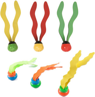 Duikspeelgoed set - zeewier - 6 stuks - gekleurd - zwembad speelgoed